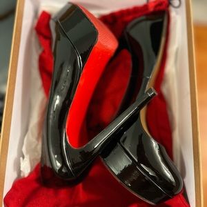 Christian Louboutin Bianca 140 pumps color patent leather black size 37.5